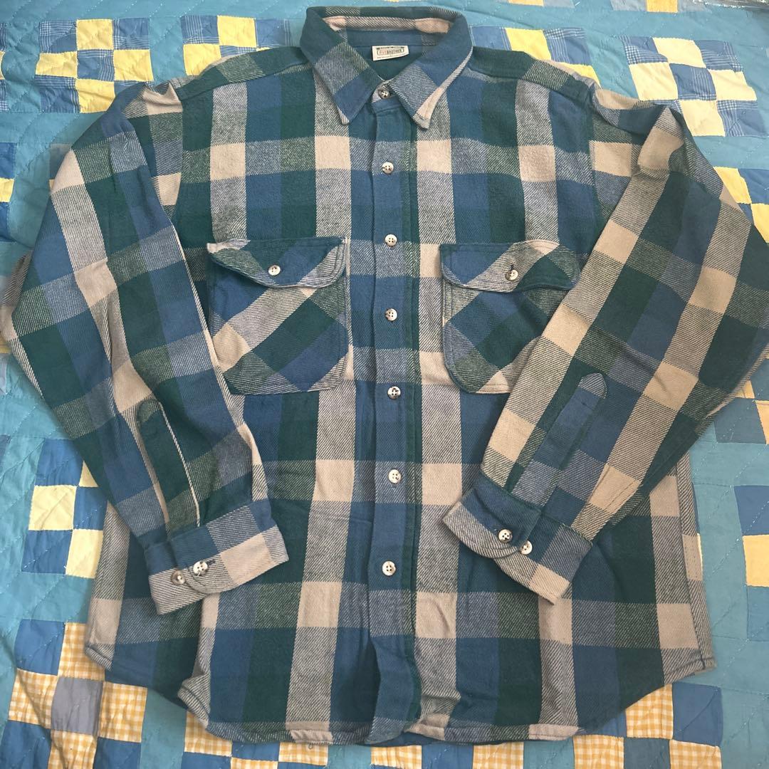 90sファイブブラザー ブロックチェック ヘビーネルシャツ