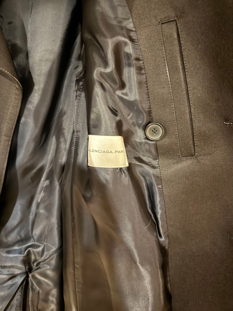 Balenciaga ブラック トレンチコート