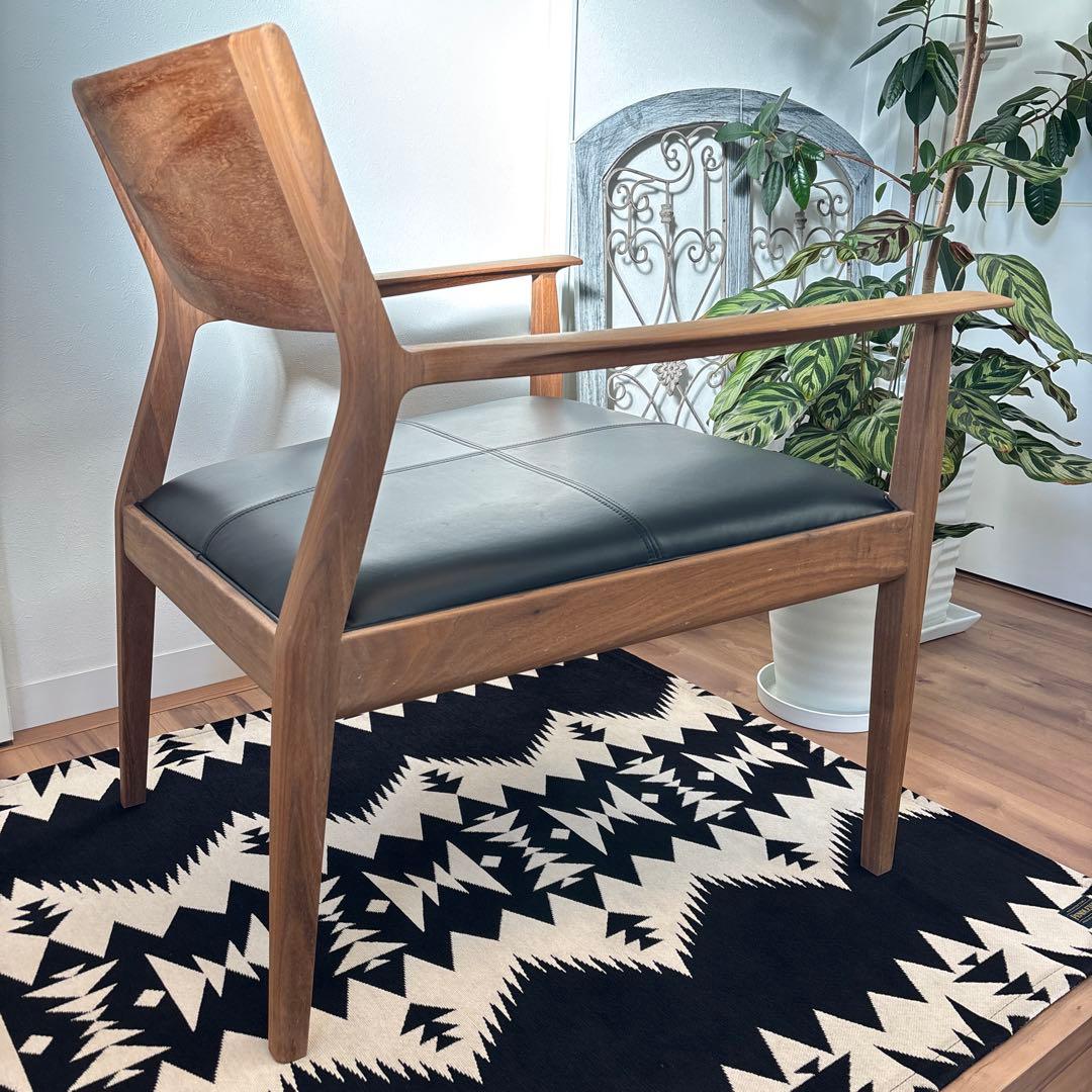 time&style ナイトフライ ラウンジチェア　ウォルナット　アームチェア②