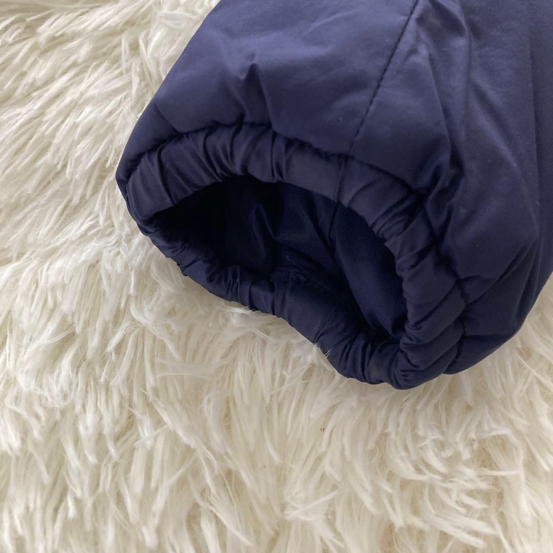 ビームスゴルフ ナイロンジャケット 中綿 S フード ネイビー ダブルジップ