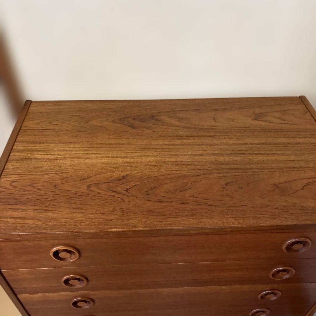 デンマーク製　北欧ヴィンテージ チーク材　5段チェスト