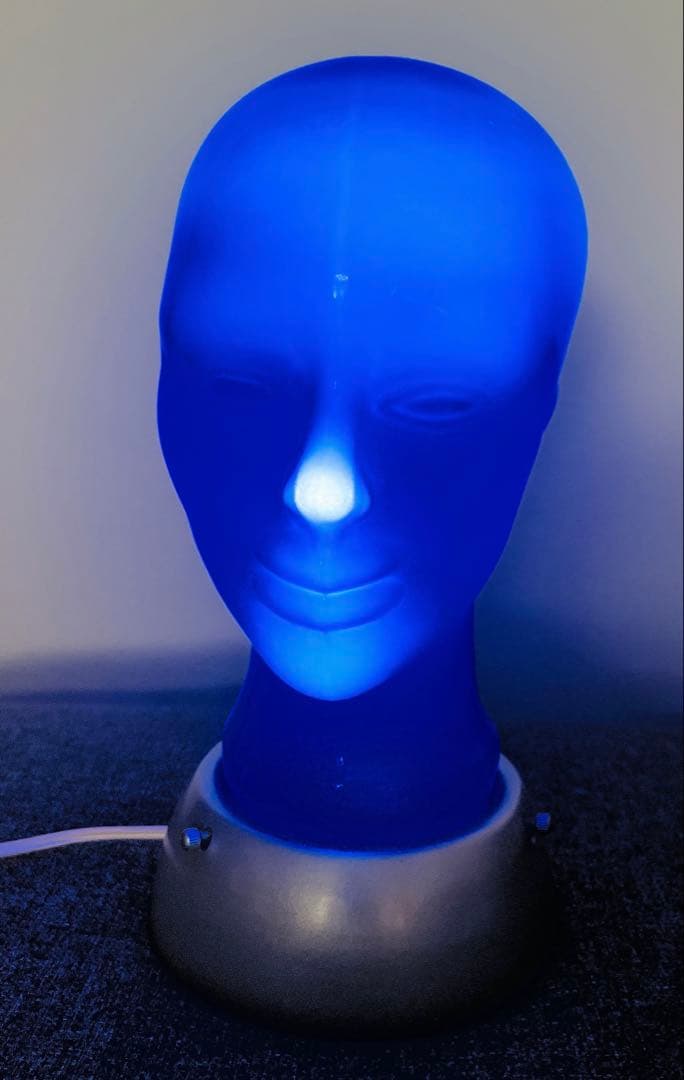 ヴィンテージ ガラス製 マネキン ヘッドランプ　ディスプレイ　インテリア　レア