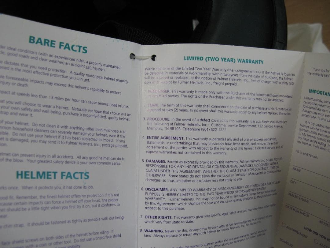 未使用タグ付　アーサーフルマー AF20　Arthur Fulmer　ヘルメット