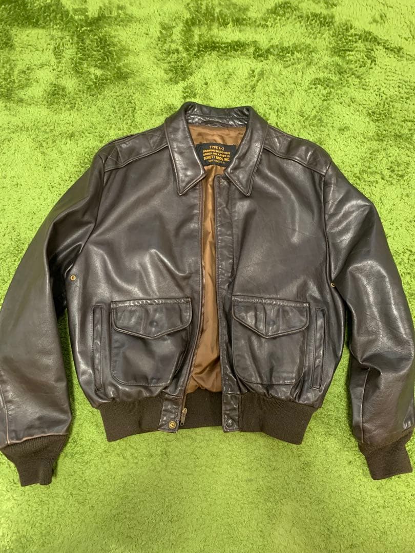 Schott A2 レザーフライトジャケット　本革　42