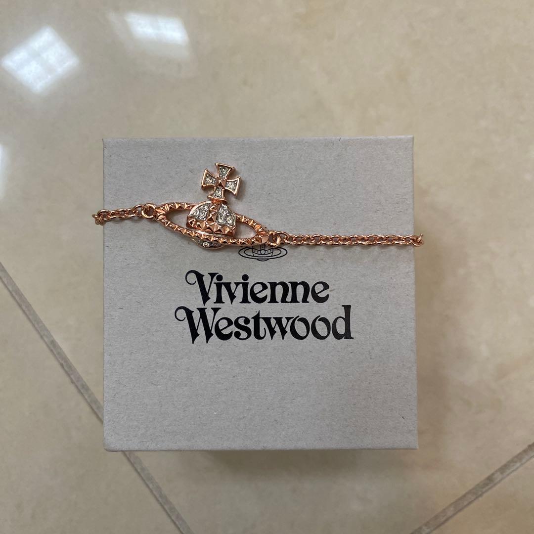 Vivianne Westwood ミニバスオーブブレスレット ピンクゴールド