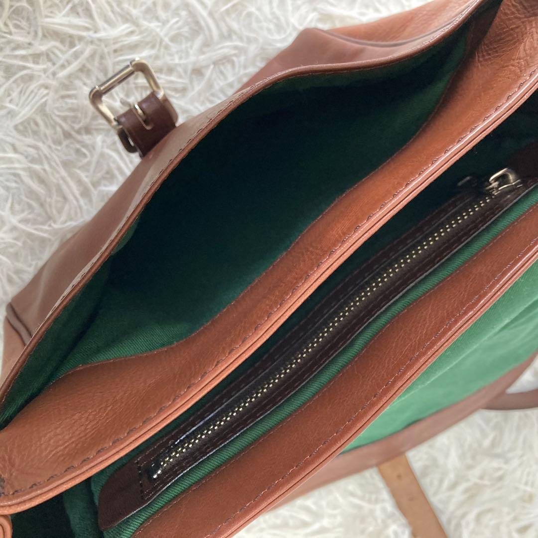 SOMES SADDEL✨極美品　メッセンジャーバッグ　スクエア　レザー　金具