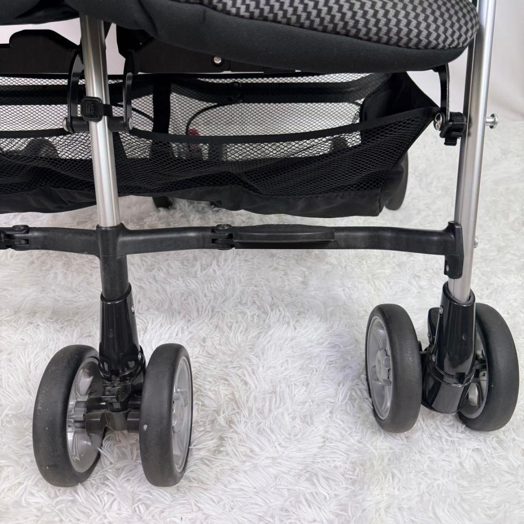 【美品】Combi コンビ　2人乗り　ツインスピン　双子 ベビーカー 62-2