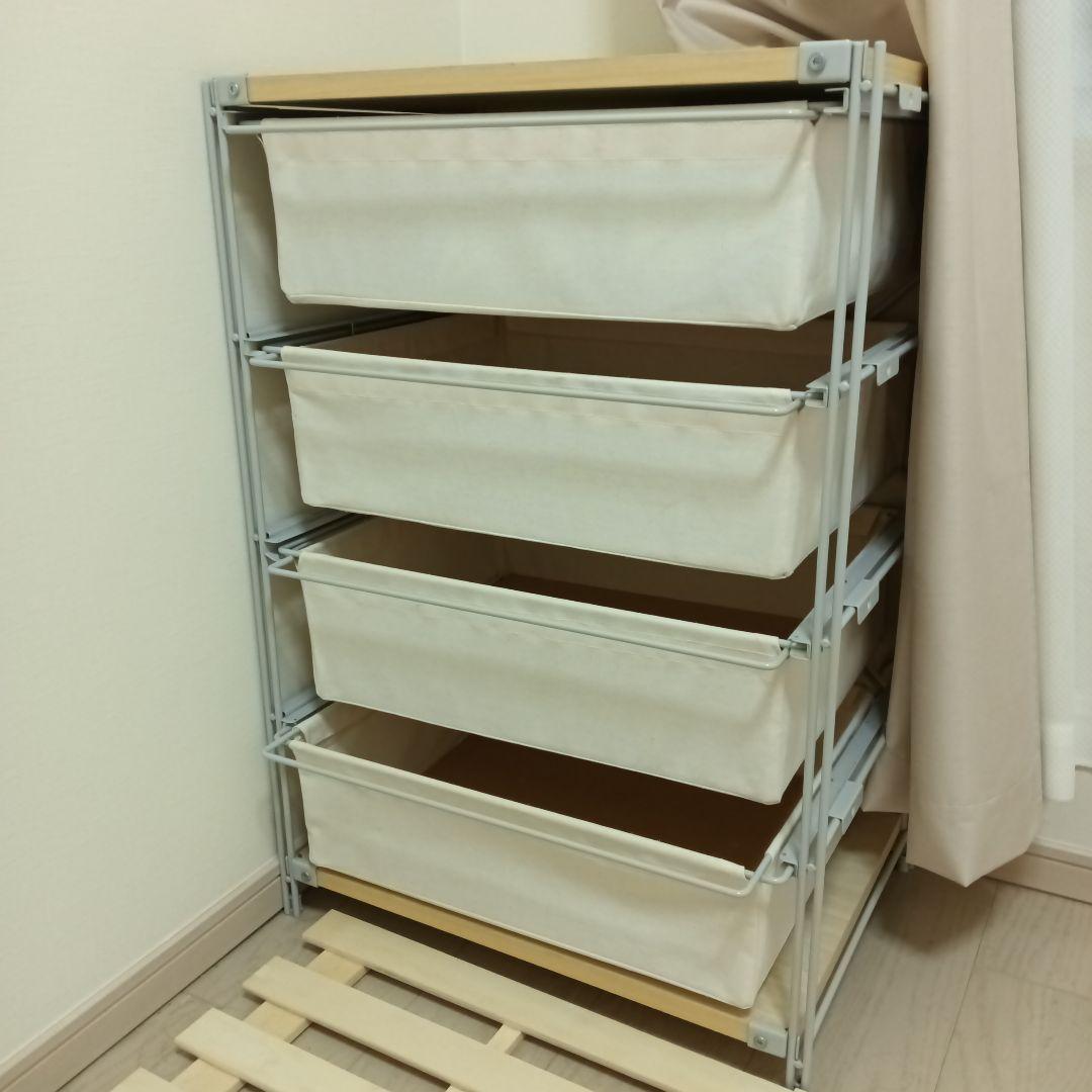 【！送料込！】廃盤品_無印良品_スチール_収納 引き出し 帆布 ユニットシェルフ