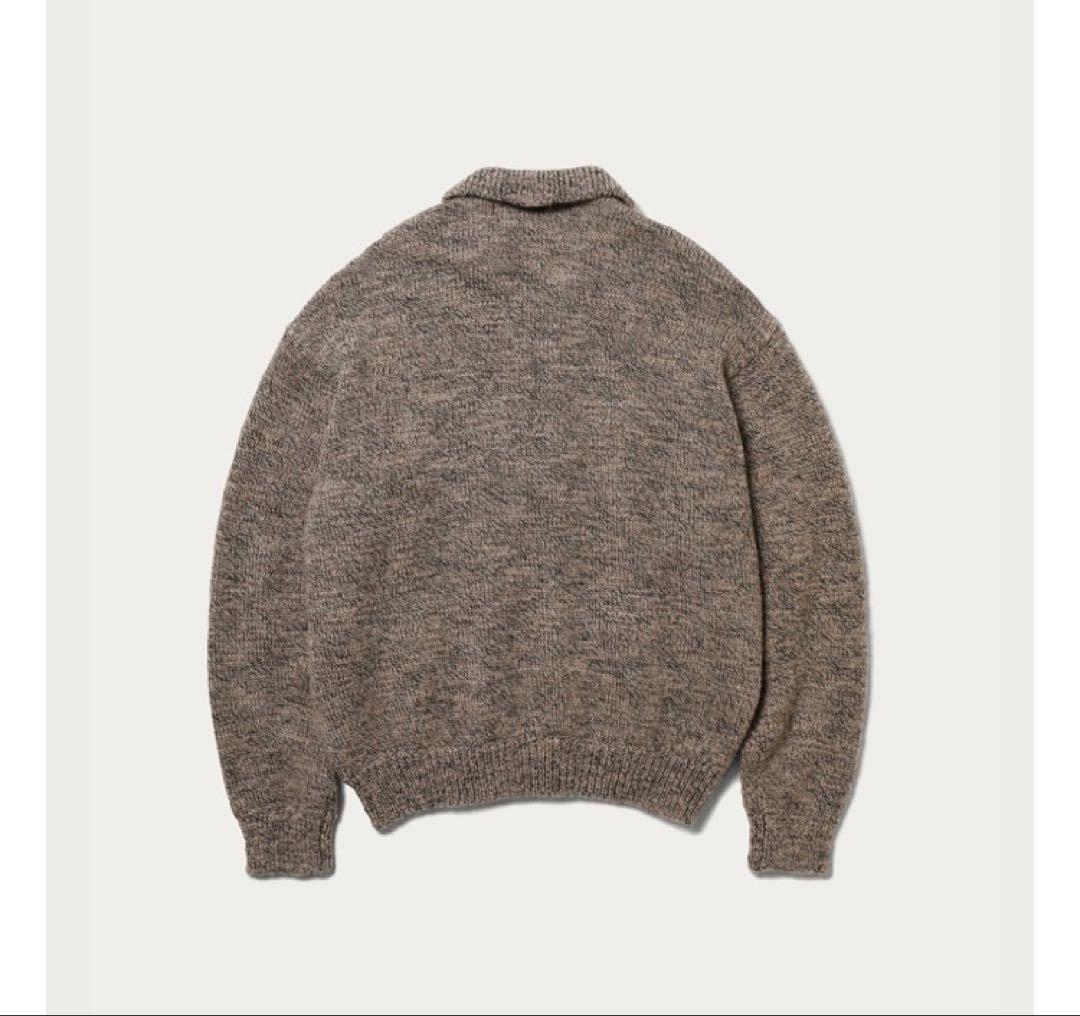 H beauty&youth cardigan ニットブルゾン　ジップアップ