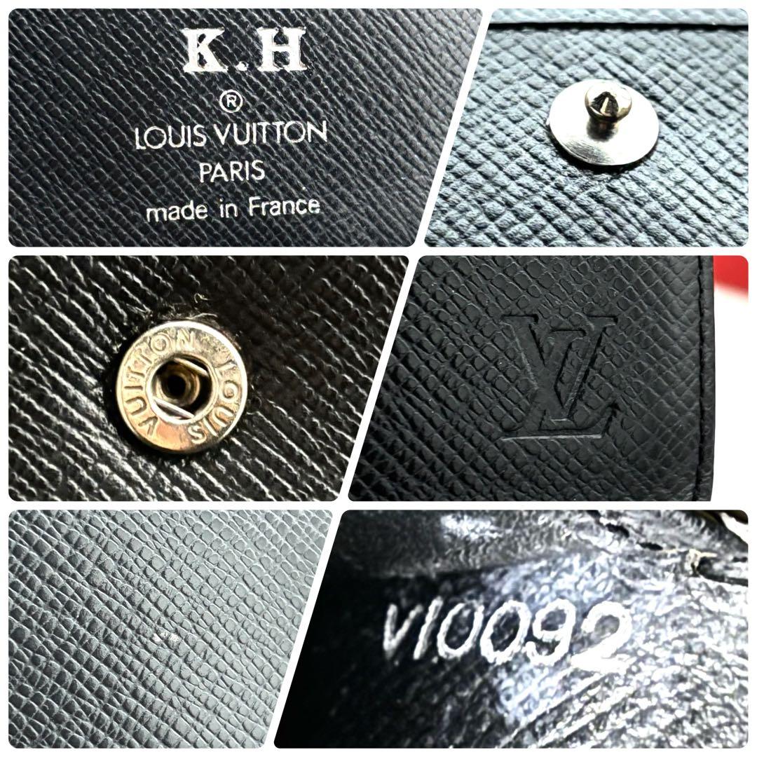 ☆美品☆ルイヴィトン 折り財布 ポルトビエ3カルトクレディ タイガ ブラック 黒