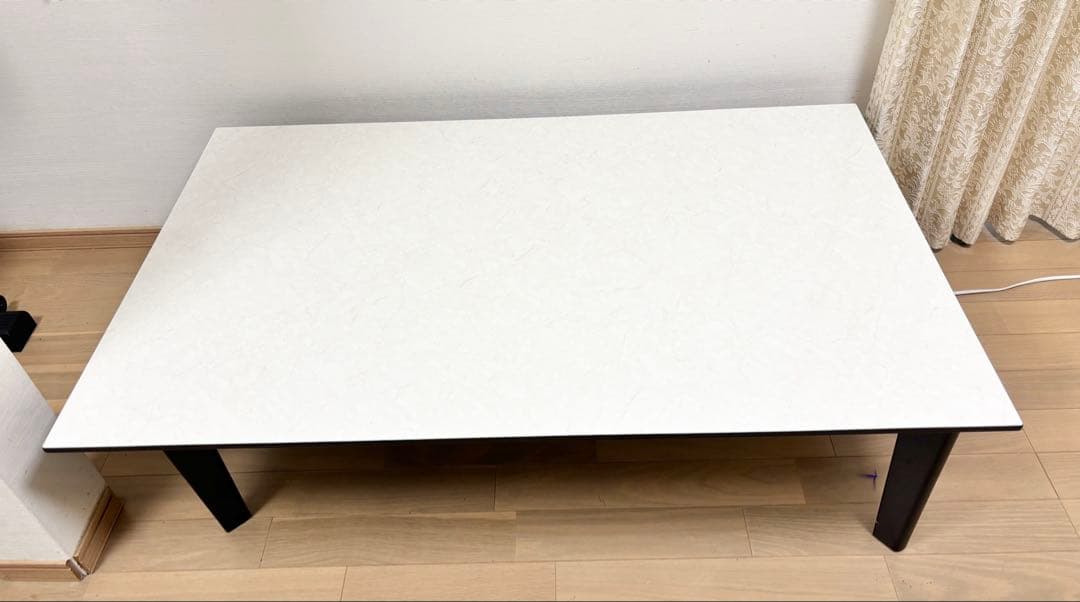 大理石調ローテーブル　幅140