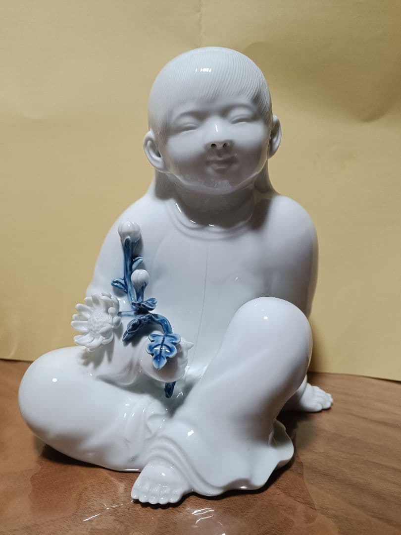 十三代 酒井田柿右衛門 菊童子置物 慈童置物