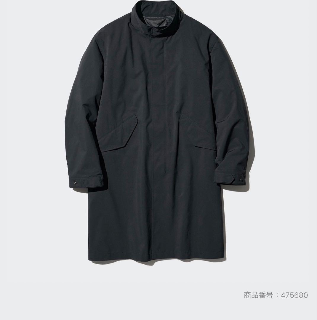 【新品タグ付き】ユニクロ ウィンドプルーフ2WAYコート Lサイズ ブラック
