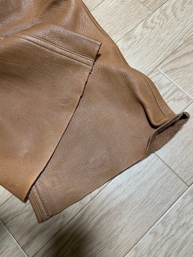 レッドムーン　redmoon レザーパンツ　鹿革　ディアスキン　ブラウン　茶色L