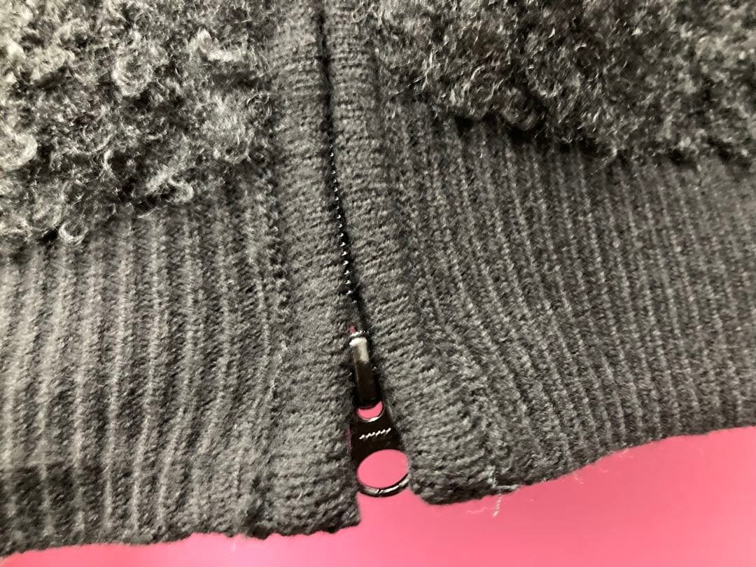 ♡スパンコールボアニット×ボッブル編ニットジャケット