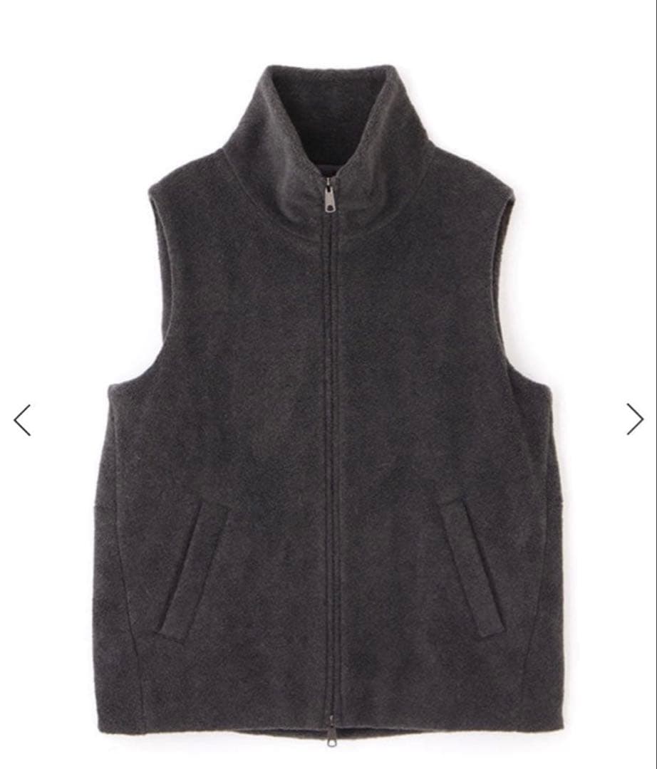 ETRE TOKYO 完売 メルトンフリースベスト アウター　チャコール