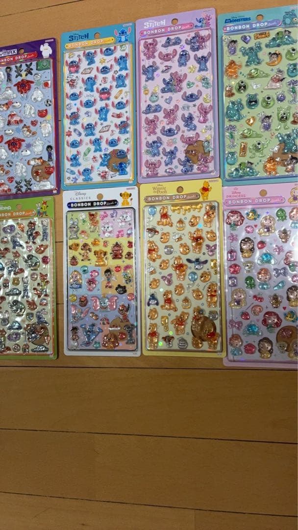 ディズニー　ボンボンドロップシール　8種まとめ売り