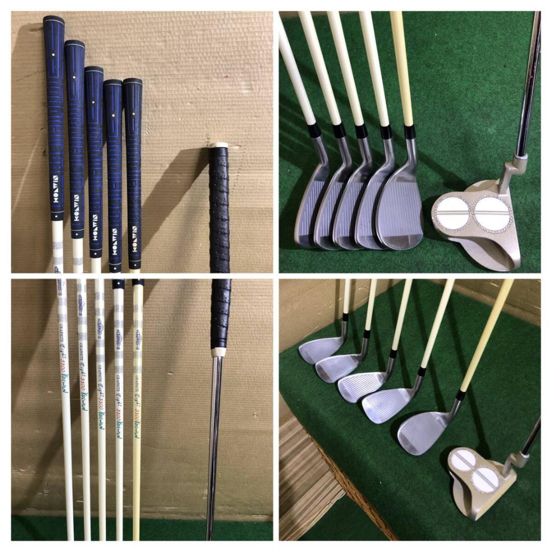レディース向け「右打ち用」中古ゴルフクラブハーフセット☆コルウィン 混成 8本組