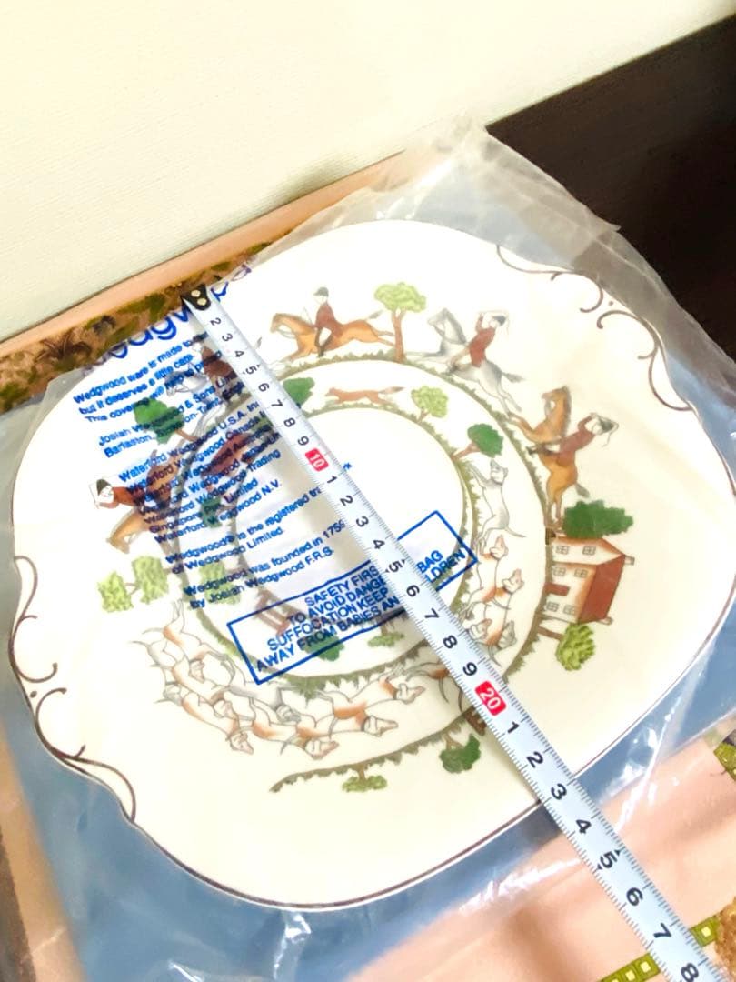 [未使用] ウエッジウッド　ハンティングシーン　B&Bプレート