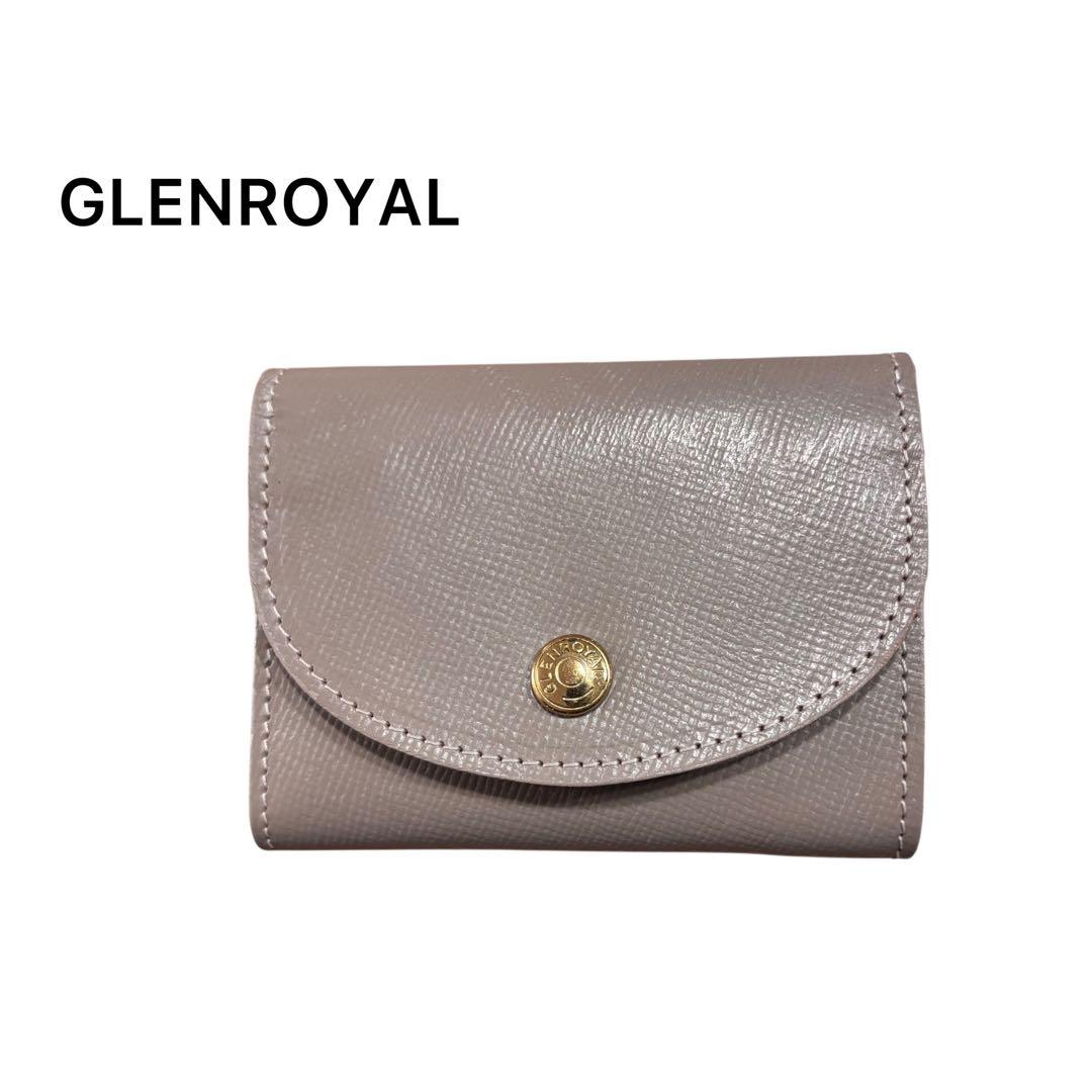 【未使用保管品】GLEN　グレンロイヤル　フラップ付きミニ財布　トープ