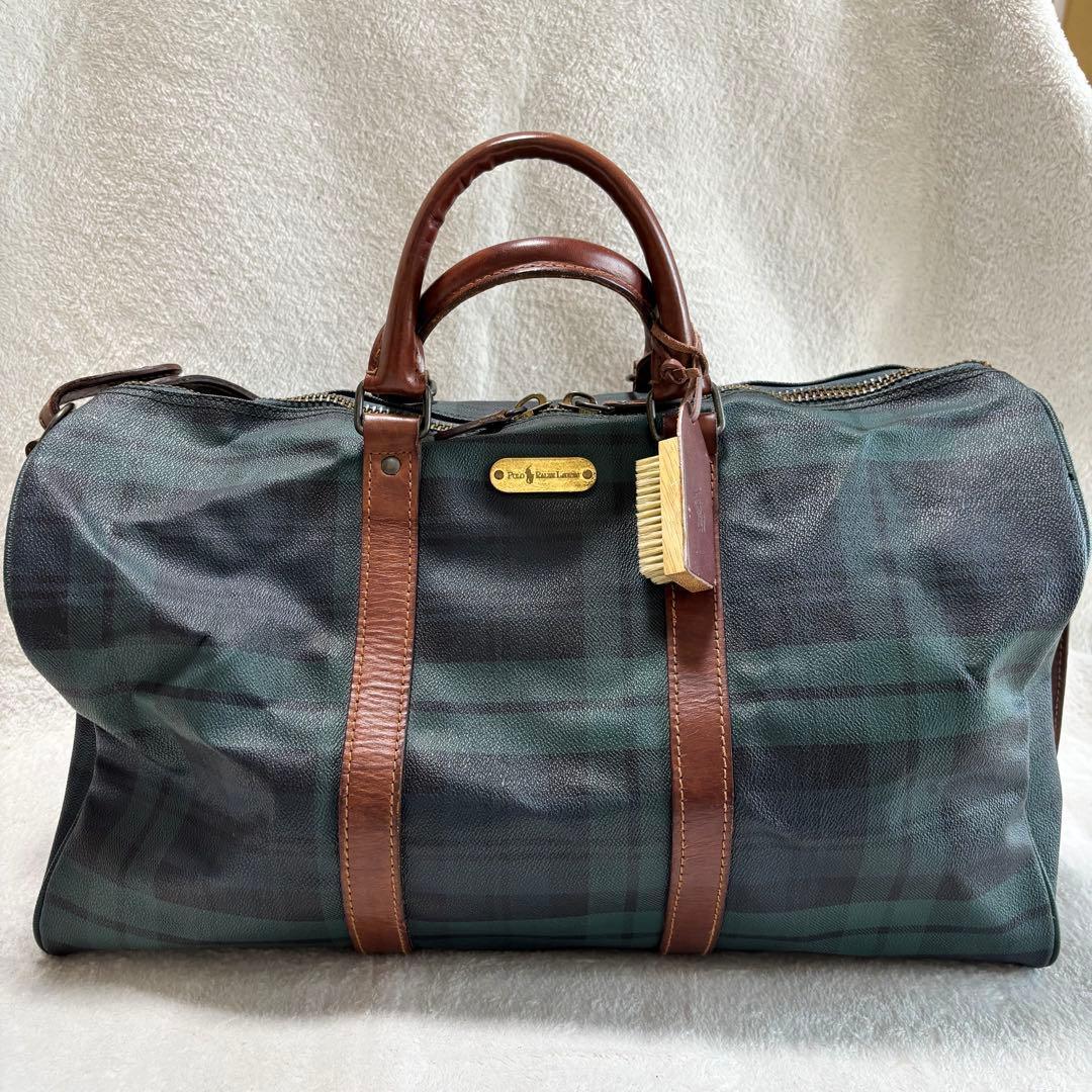 ✨️美品✨️ ポロラルフローレン ブラックウォッチ ボストンバッグ ２WAY 緑