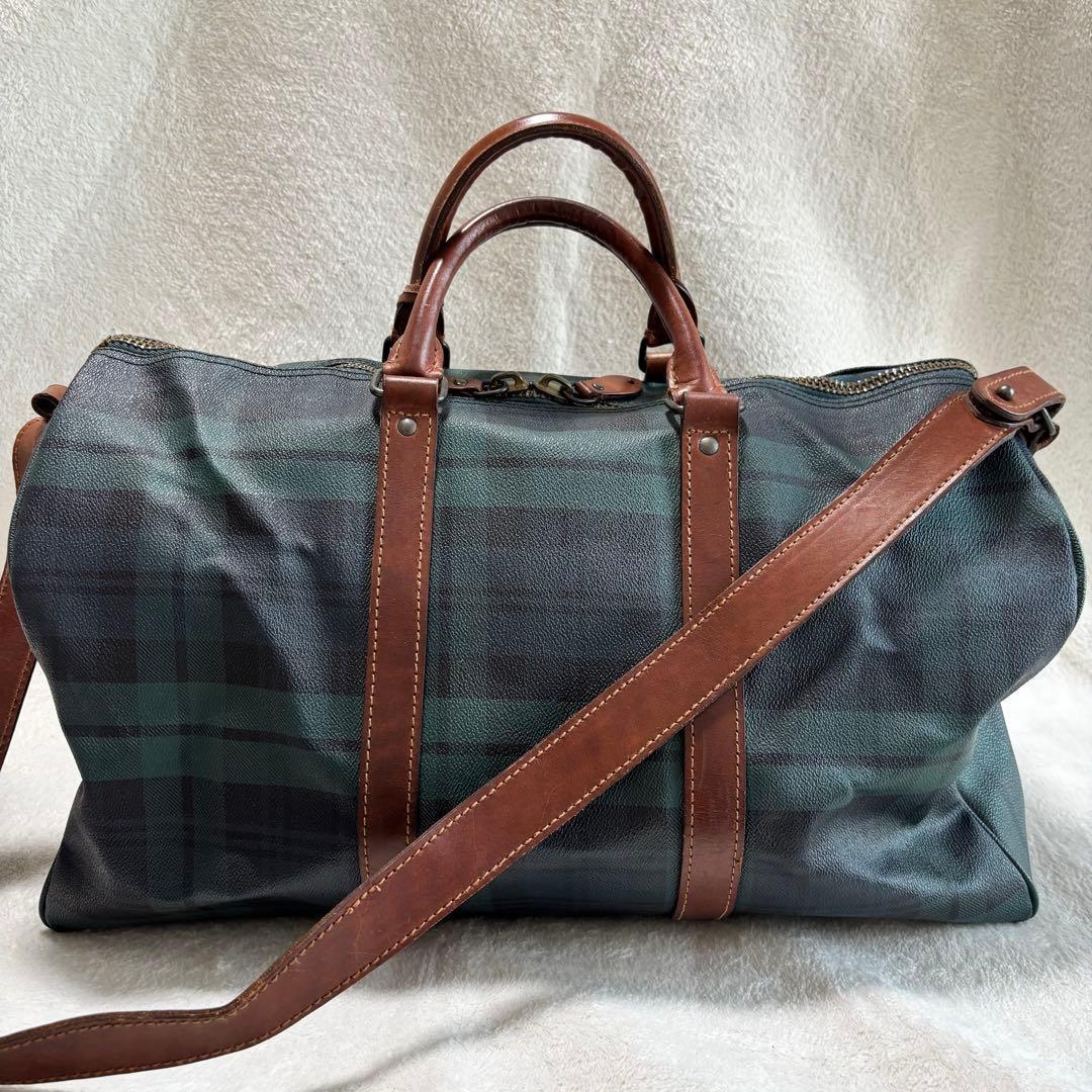 ✨️美品✨️ ポロラルフローレン ブラックウォッチ ボストンバッグ ２WAY 緑