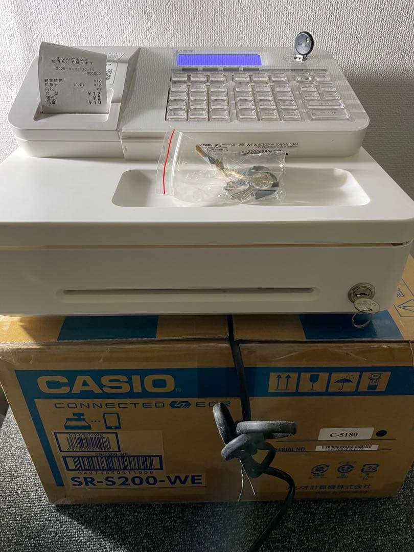 CASIO SR-S200-WE レジスター ホワイト 美品