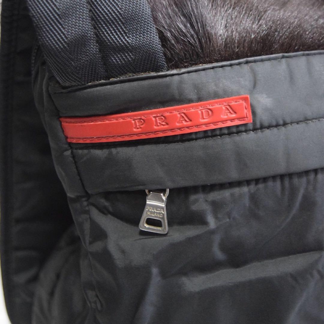 バッグ PRADA SPORT 99AW Fur Nylon Shoulder Bag