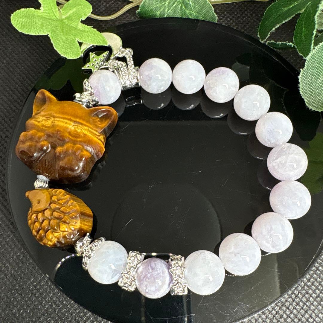 ＊いちごウサギ様お取置き＊タイガーアイ　猫とハリネズミ　ミルキースコロライト