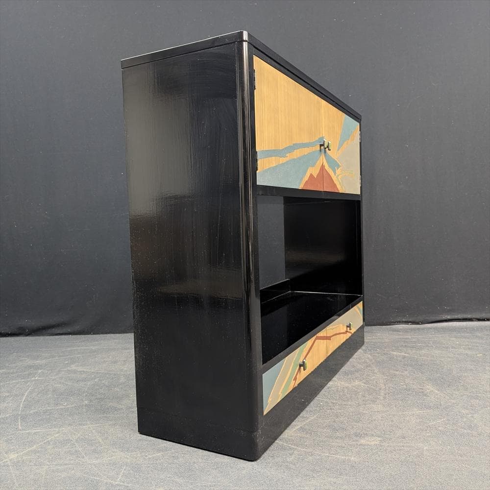 美品　本漆塗 うるしモリシゲ　飾り棚　茶棚　水屋箪笥　キャビネット　サイドボード