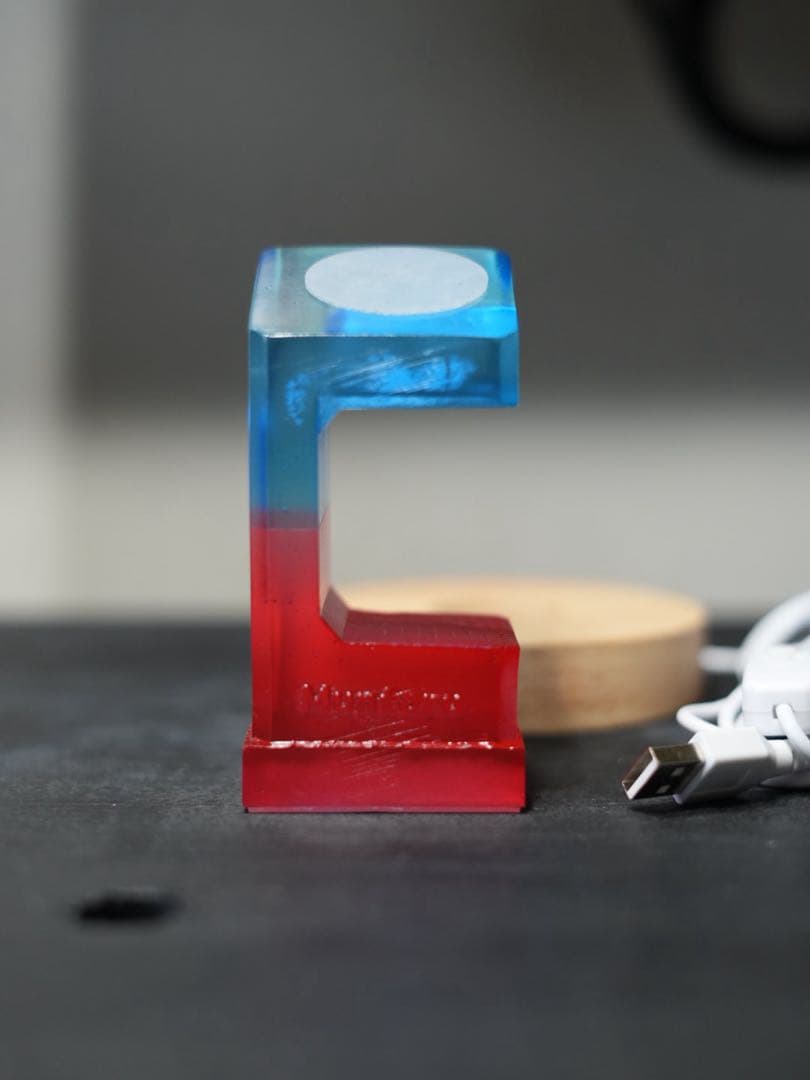 腕時計スタンド クリアレジンムントル バイカラー