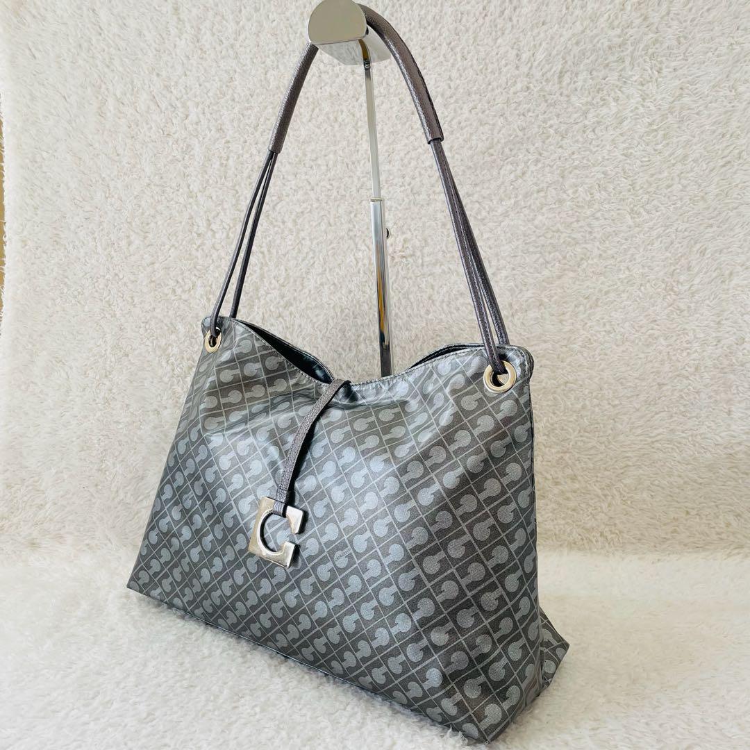 ゲラルディーニ ソフティ トートバッグ 肩掛け シルバー ハンドバッグ