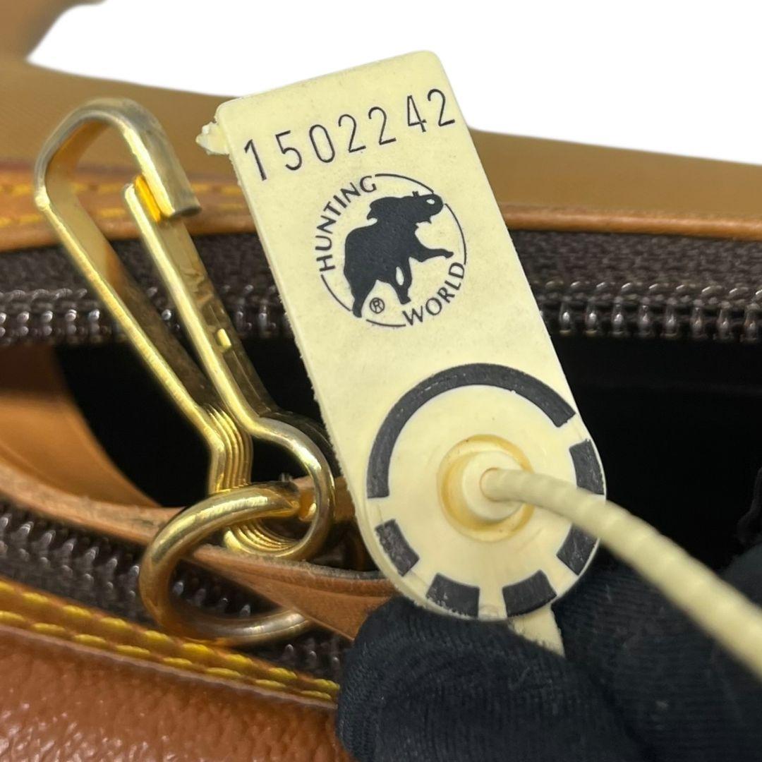 【 良品 】 ハンティングワールド　メッセンジャーバッグ　フラップベルト　レザー