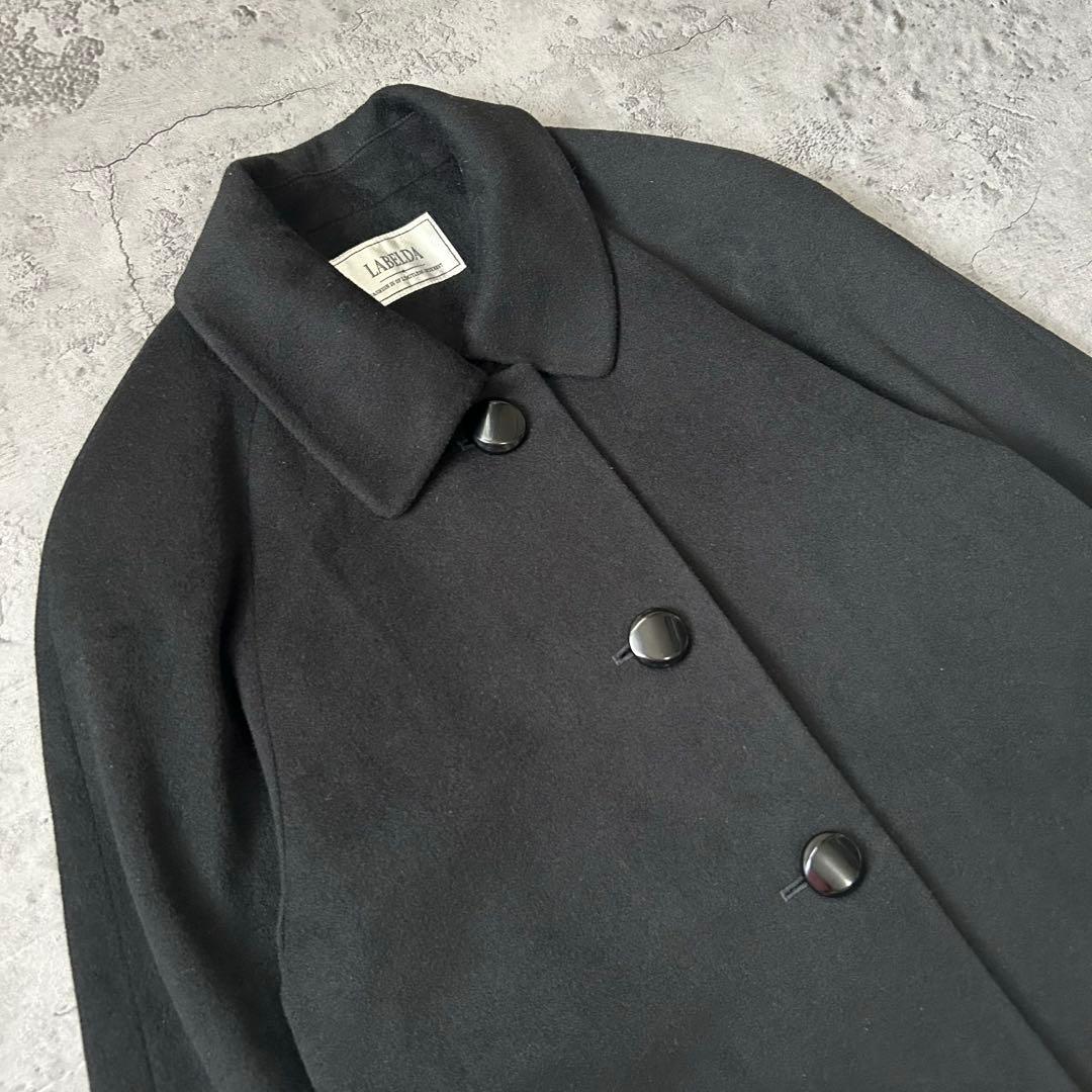 美品 LABELDA PURE カシミヤ100% ロングコート 黒 高級