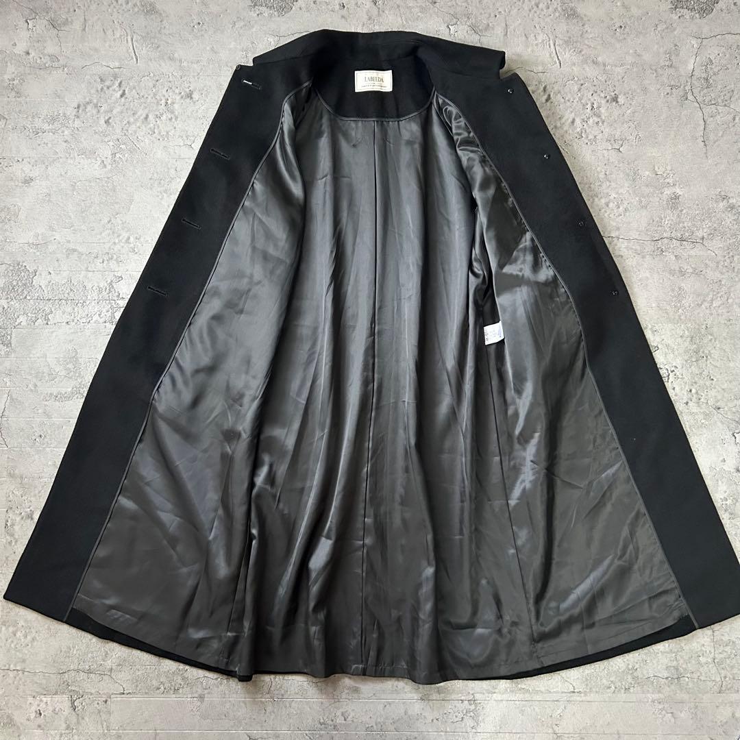 美品 LABELDA PURE カシミヤ100% ロングコート 黒 高級