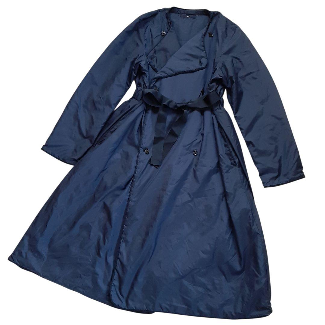 45R 45rpm ナイロン　ロングコート　ネイビー プリマロフト コート L