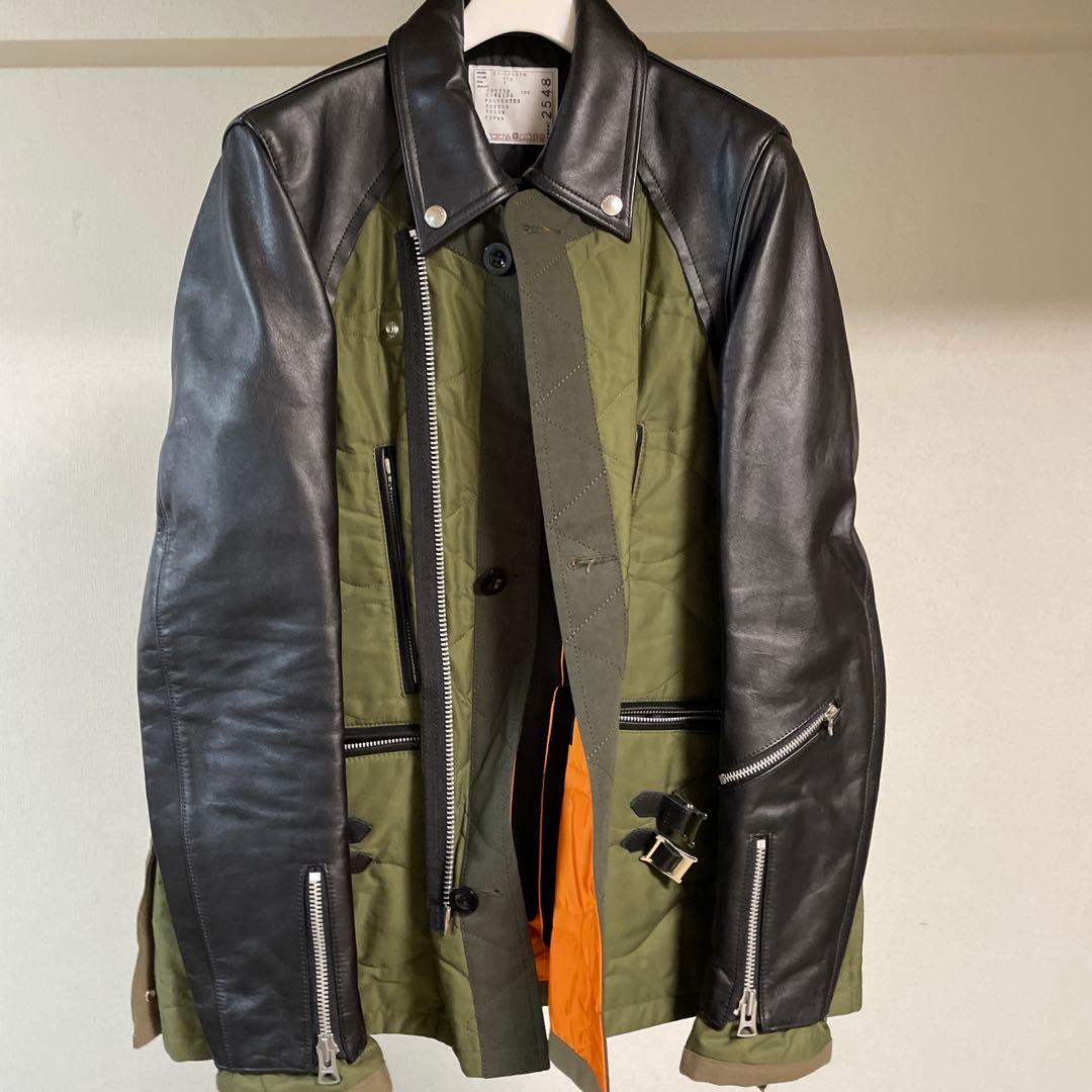 値下げします！sacaiキルティング✖️ライダースドッキングジャケット　サイズ2