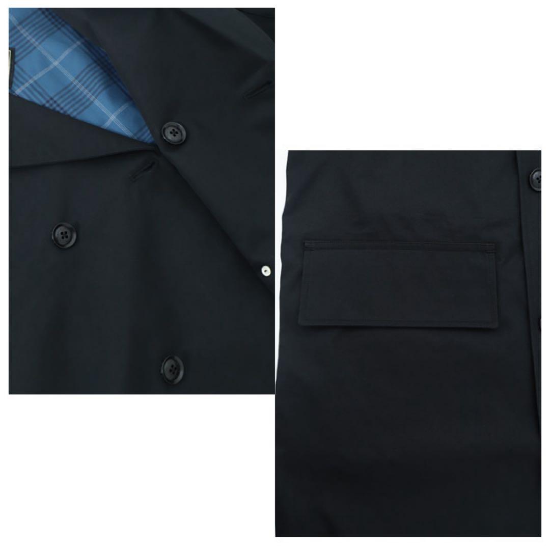 【nanamica】ゴアテックス 2Lコットンブレステッドダブルコートネイビー