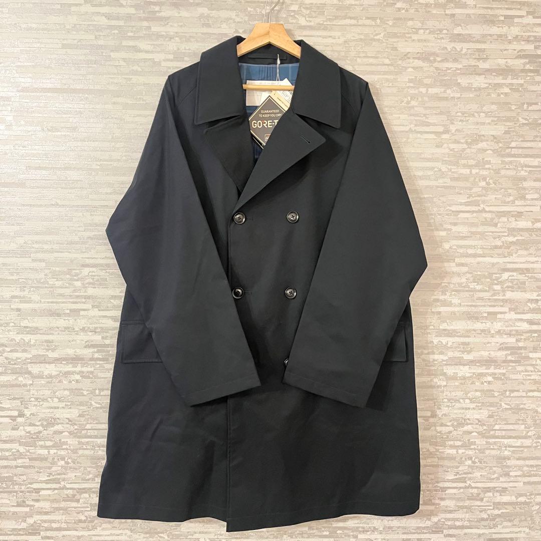 【nanamica】ゴアテックス 2Lコットンブレステッドダブルコートネイビー