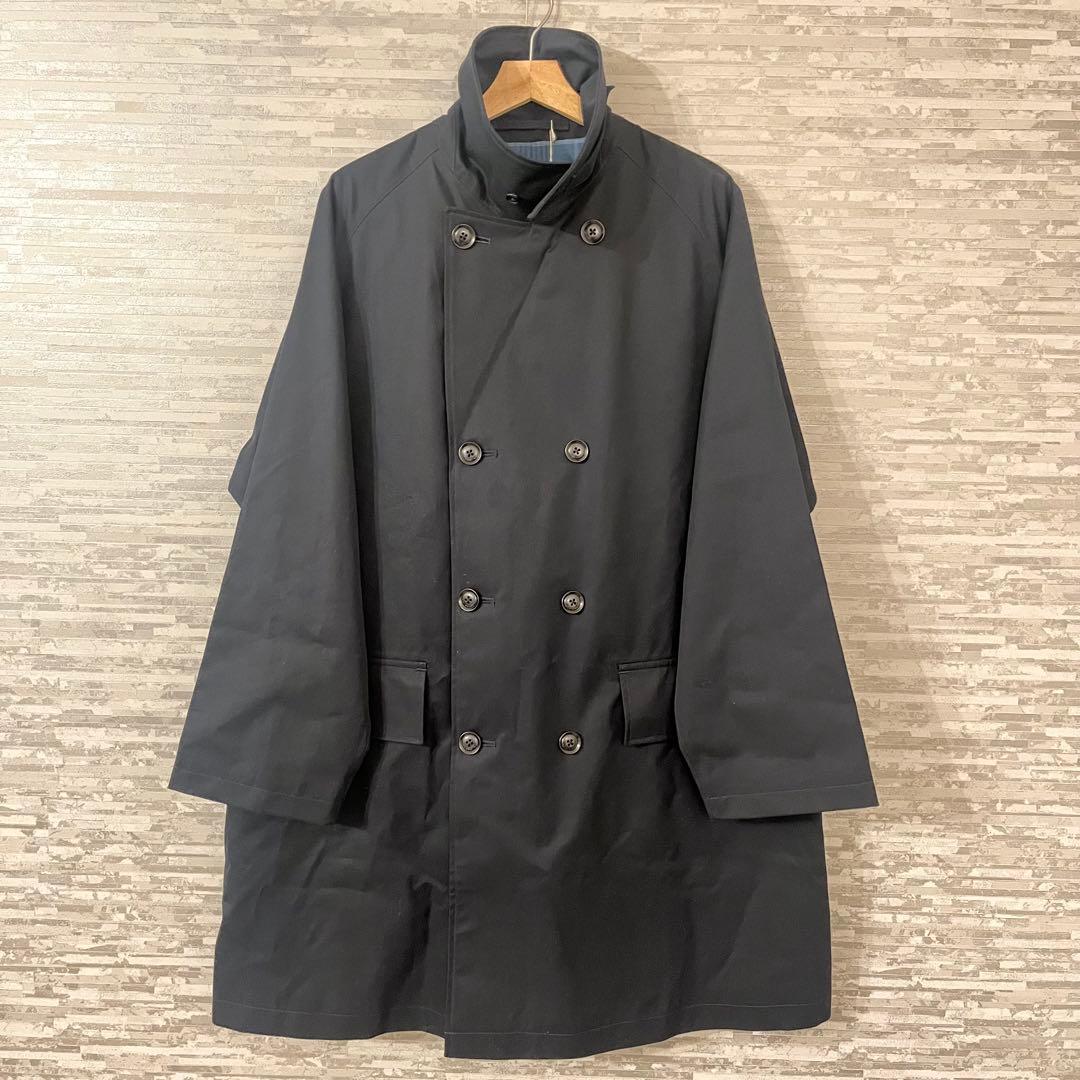 【nanamica】ゴアテックス 2Lコットンブレステッドダブルコートネイビー