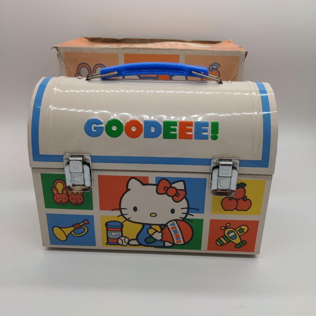 ハローキティ　昭和レトロ　ランチバスケット缶 ファンシー　1976　サンリオ