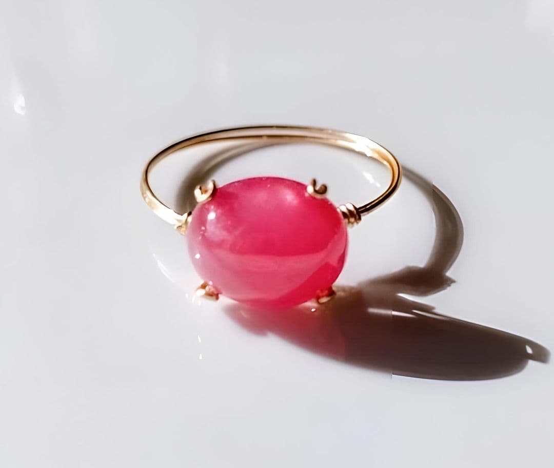 ツヤ❤️ Kgf14 宝石ルース 希少石 ミャンマー産 スタールビー 爪留め