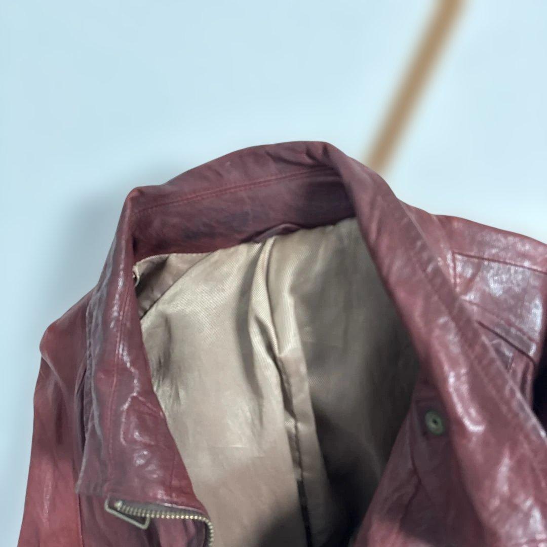 トルネードマート革ジャン赤系　レッド　ライダース　山羊革ゴートレザー　М