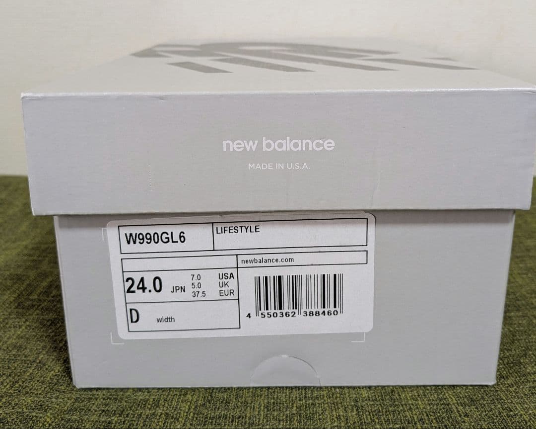 【極美品】New Balance 990v6 グレー 24.0cm