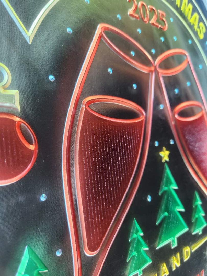 浮彫式ネオン管 MERRY CHRISTMAS シャンパングラス LEDライト