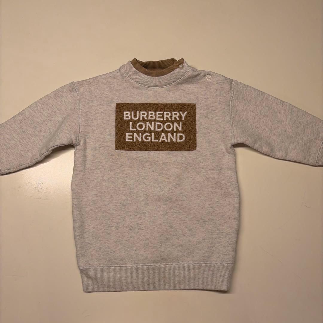【BURBERR】ロゴ　トレーナーワンピース2歳92