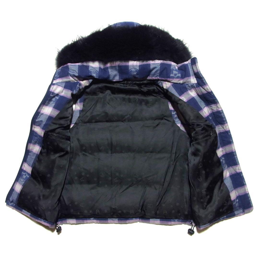 定価28万 ルシアンペラフィネ カシミヤ混 スカルチェック ファー ダウンベスト