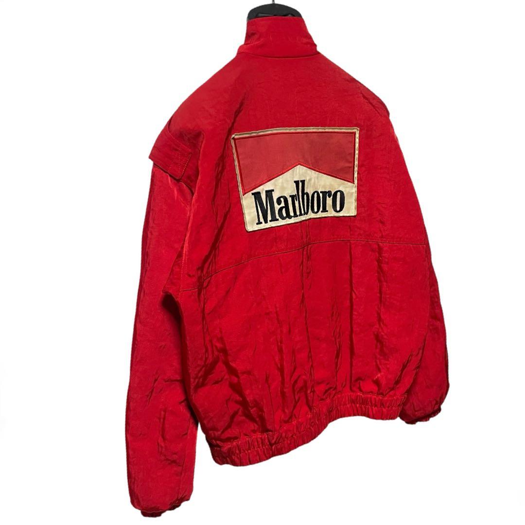 90s レーシングジャケット マルボロ シェブロン L YKK 赤 ヴィンテージ