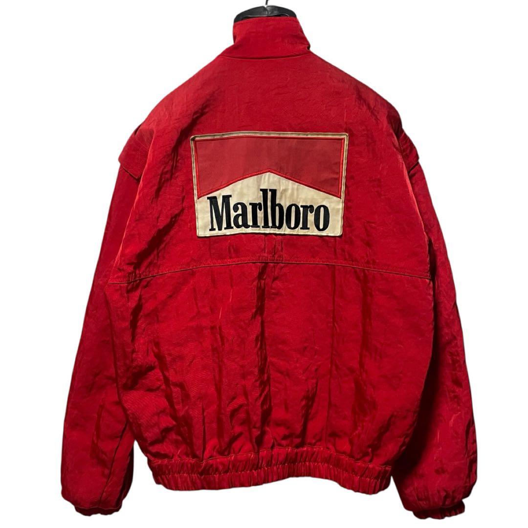 90s レーシングジャケット マルボロ シェブロン L YKK 赤 ヴィンテージ