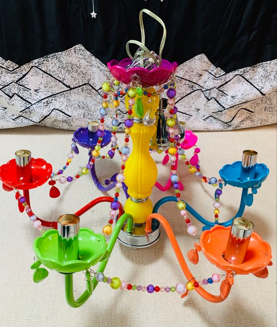 カラフルフラワーデザインシャンデリア